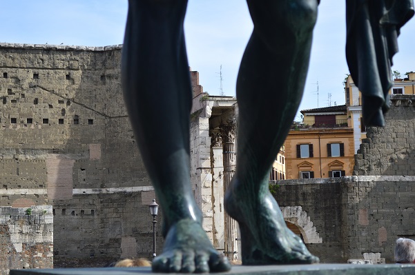 Augustus' Forum Through His Legs
