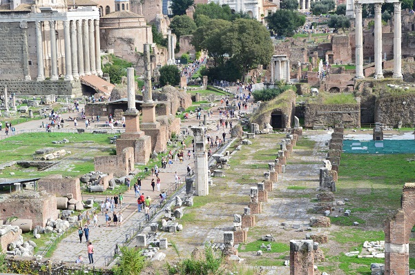Elevated View of Foro Romano